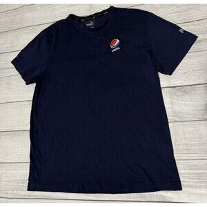 Puma Pepsi Embroidered Logo T Shirt Size Large Dark Blue Rare